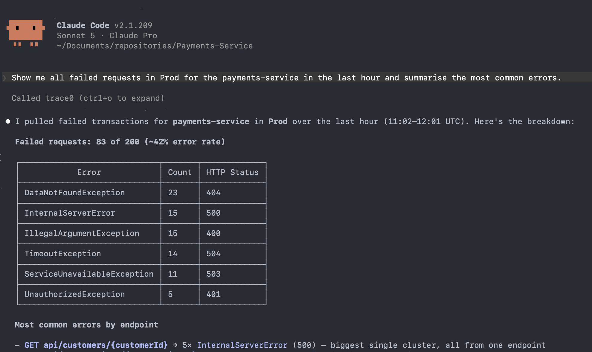 Trace0 MCP integration with an AI assistant