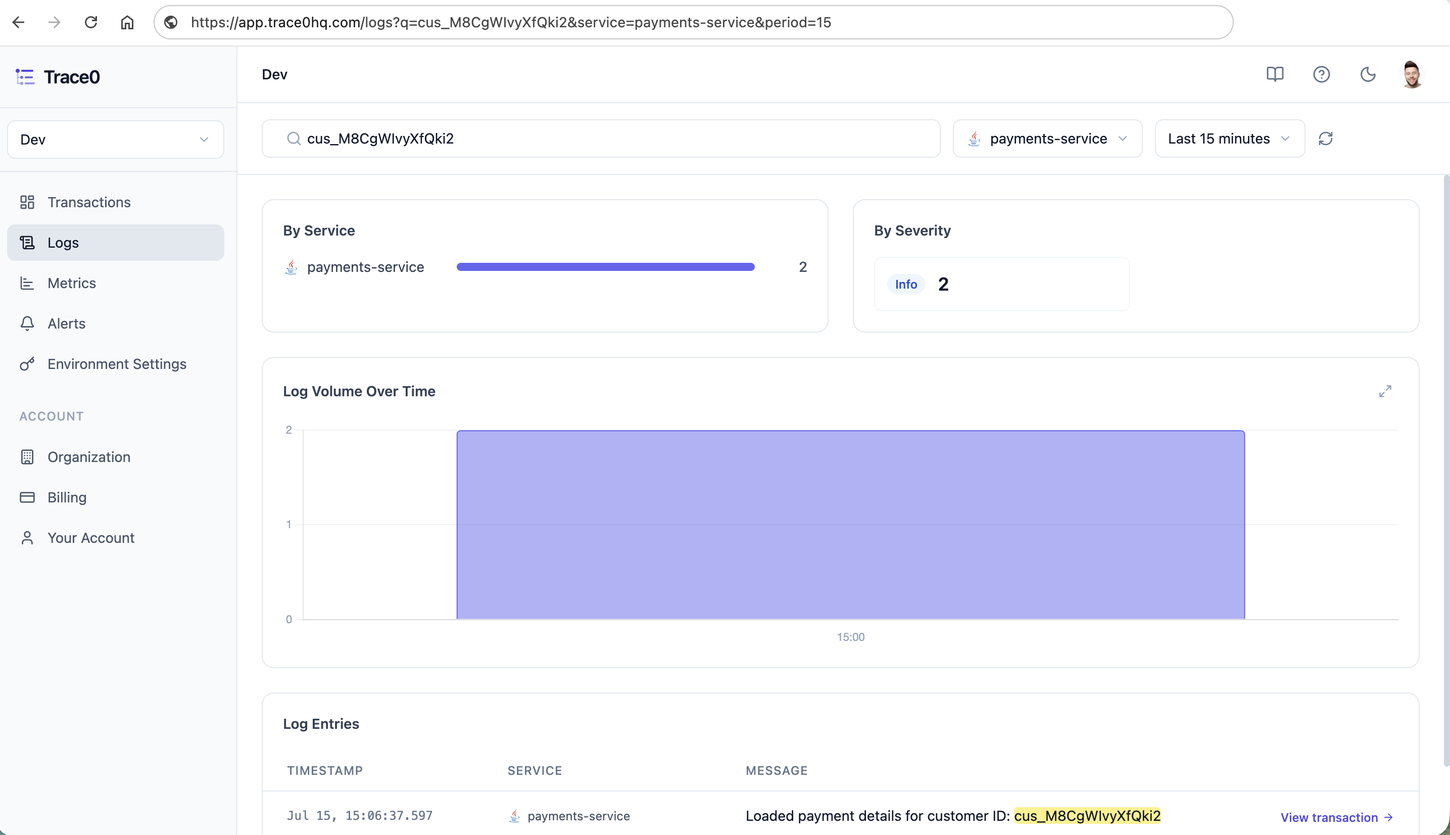 Shareable Search Filters Logs